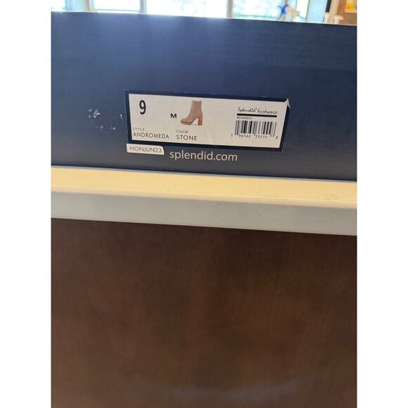 Splendid Andromeda Platform Suede Bootie, Chunky Wood Platform, Beige, 9, NWT - Picture 7 of 11